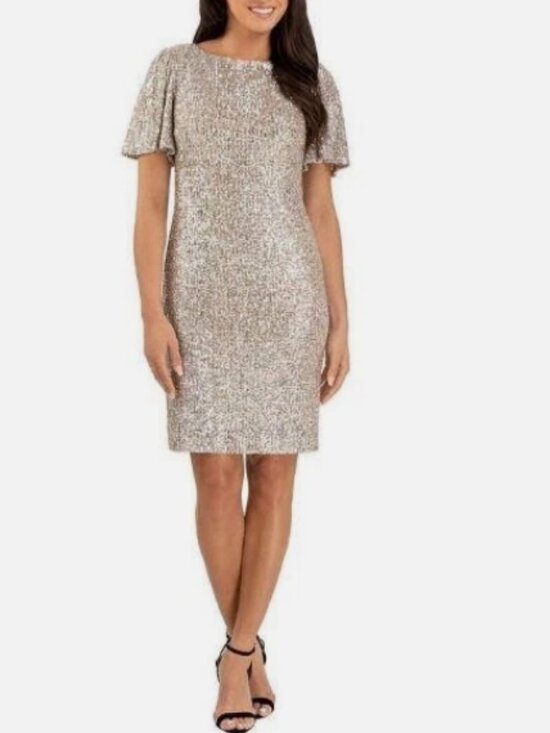 hilary radley Dresses & Skirts - Hilary Radley Womens Sequin Dress, CHAMPAGNE, Small